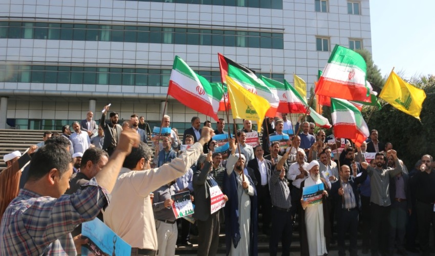 تجمع کارکنان اداره کل منابع طبیعی و آبخیزداری استان در محکومیت اقدامات رژیم صهیونیستی