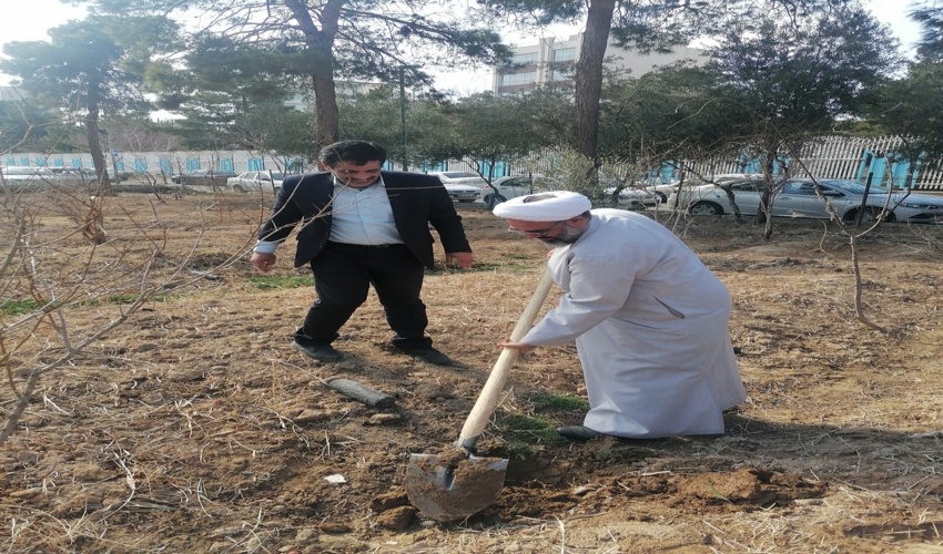 گزارش تصویری/کاشت نهال در صدا و سیمای مرکز قم