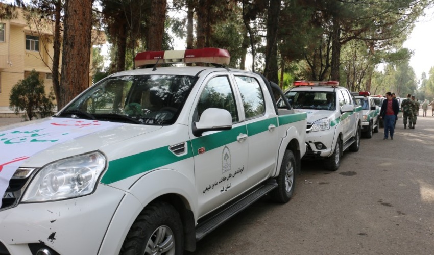 رژه مشترک یگان‌های حفاظت دستگاه های اجرایی، در قم برگزار شد