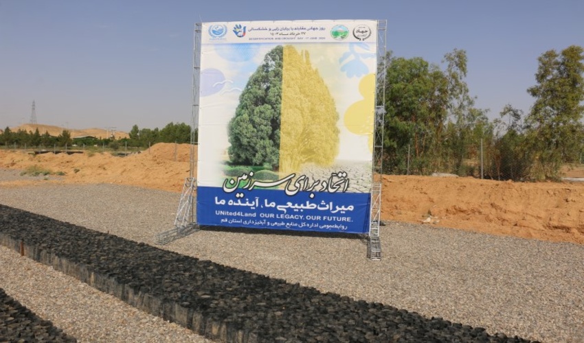 برگزاری پویش گلدان گیری نهال های بیابانی در نهالستان ثامن الائمه(ع)