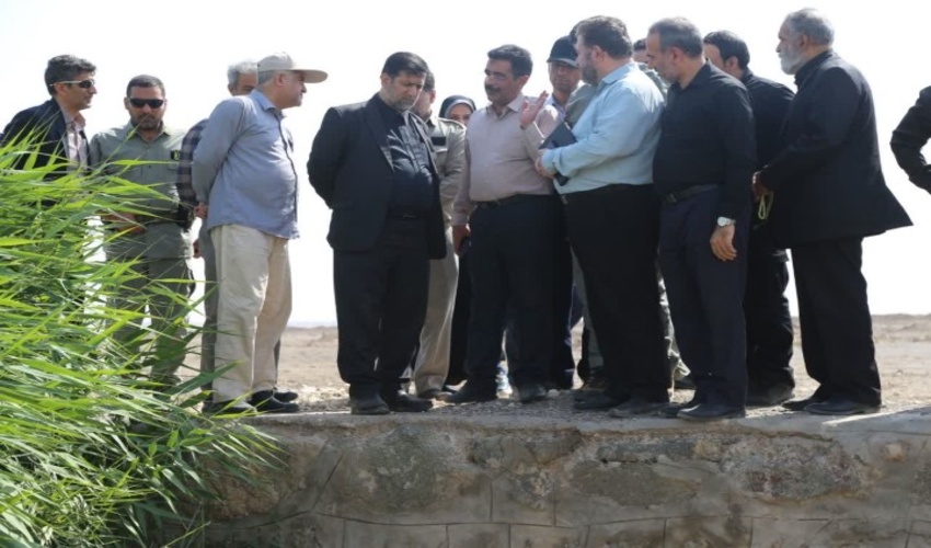 بازدید استاندار قم از پروژه پخش سیلاب رودخانه شور